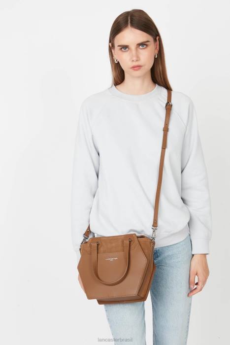 mulheres Lancaster Paris camelo m bolsa lisa ruche RBF43667