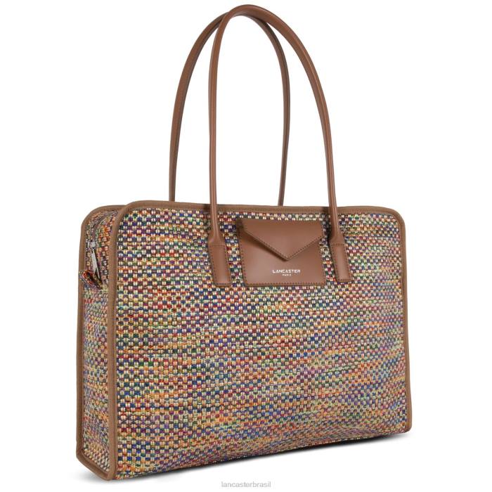 mulheres Lancaster Paris camelo multi bolsa provençal real RBF43632