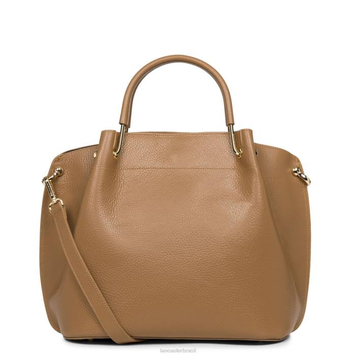 mulheres Lancaster Paris camelo noir bolsa grande foulonne dupla RBF42940