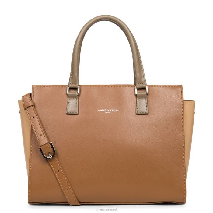 mulheres Lancaster Paris camelo-nu-vison bolsa saffiano intemporel RBF43167