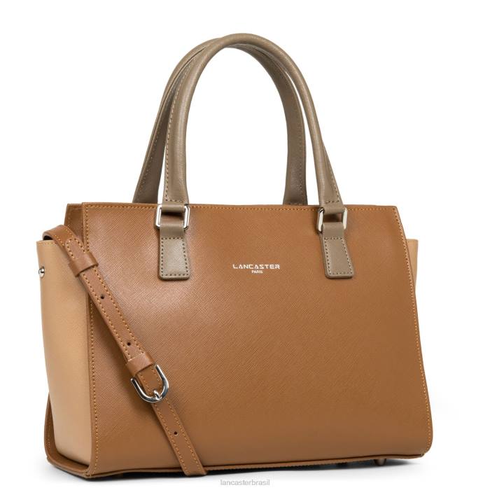 mulheres Lancaster Paris camelo-nu-vison bolsa saffiano intemporel RBF43728
