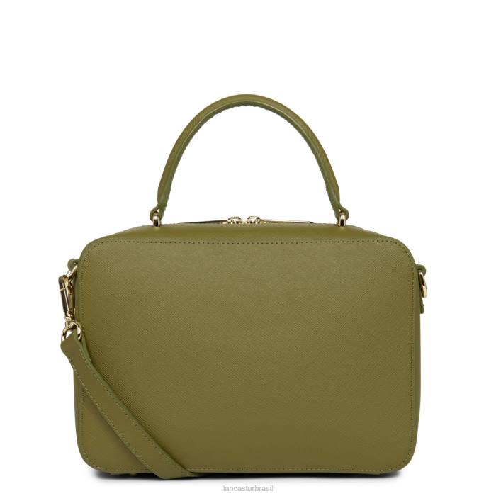 mulheres Lancaster Paris caqui bolsa saffiano assinatura RBF43456