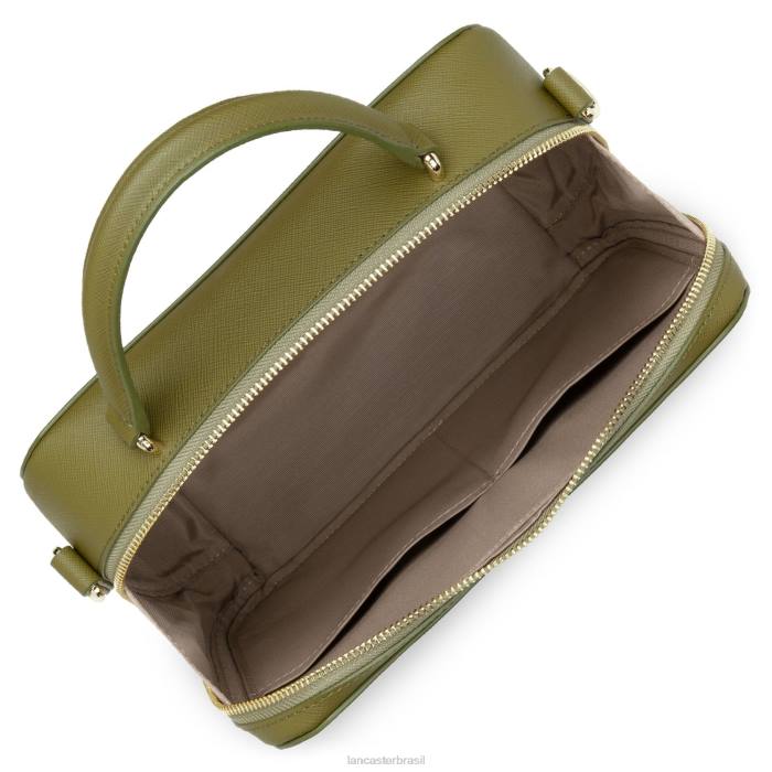 mulheres Lancaster Paris caqui bolsa saffiano assinatura RBF43456