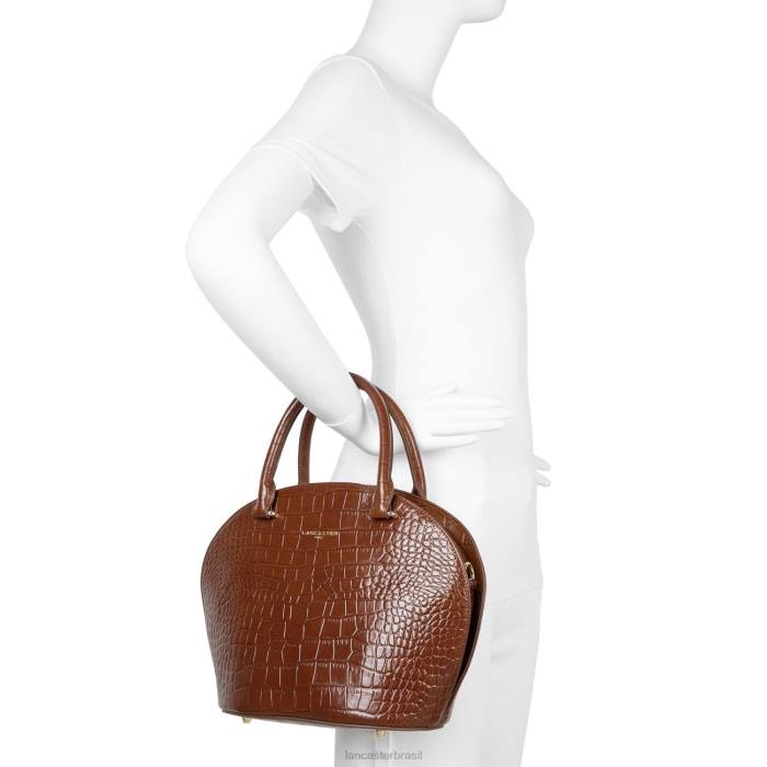 mulheres Lancaster Paris caramelo bolsa exótica croco cn RBF43673