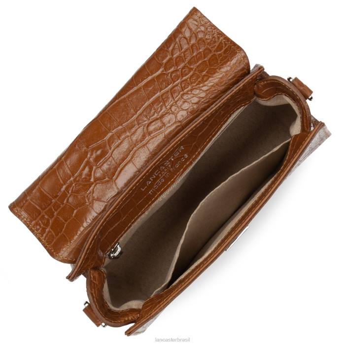 mulheres Lancaster Paris caramelo bolsa pequena exótica lezard & croco fr RBF4212