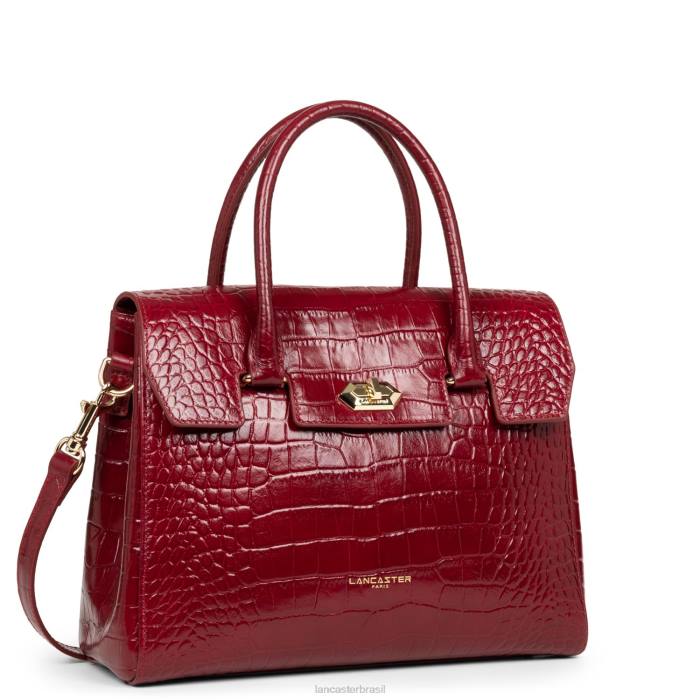 mulheres Lancaster Paris carmim bolsa exótica lezard & croco cn RBF43270