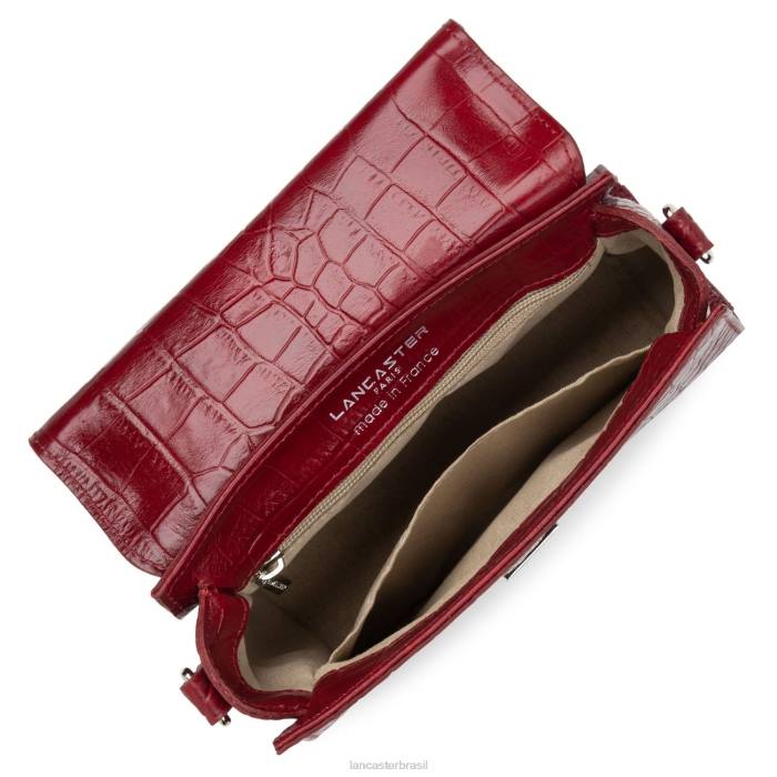mulheres Lancaster Paris carmim bolsa pequena exótica lezard & croco fr RBF4201