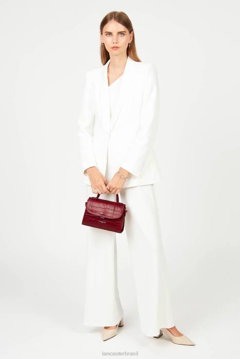 mulheres Lancaster Paris carmim bolsa pequena exótica lezard & croco fr RBF4201