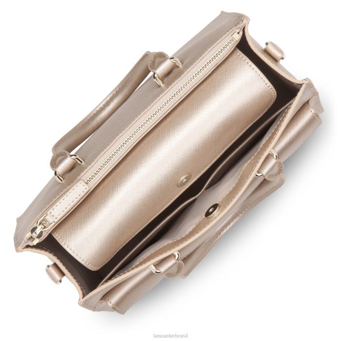 mulheres Lancaster Paris champanhe bolsa saffiano assinatura RBF43180