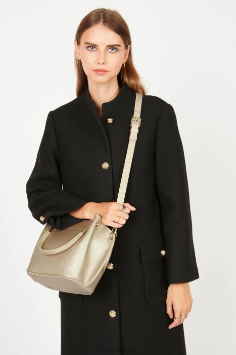 mulheres Lancaster Paris champanhe nu m bolsa foulonne dupla RBF42972