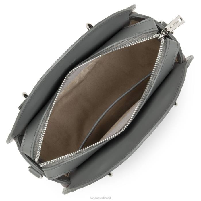mulheres Lancaster Paris cinza bolsa lisa lune RBF43516