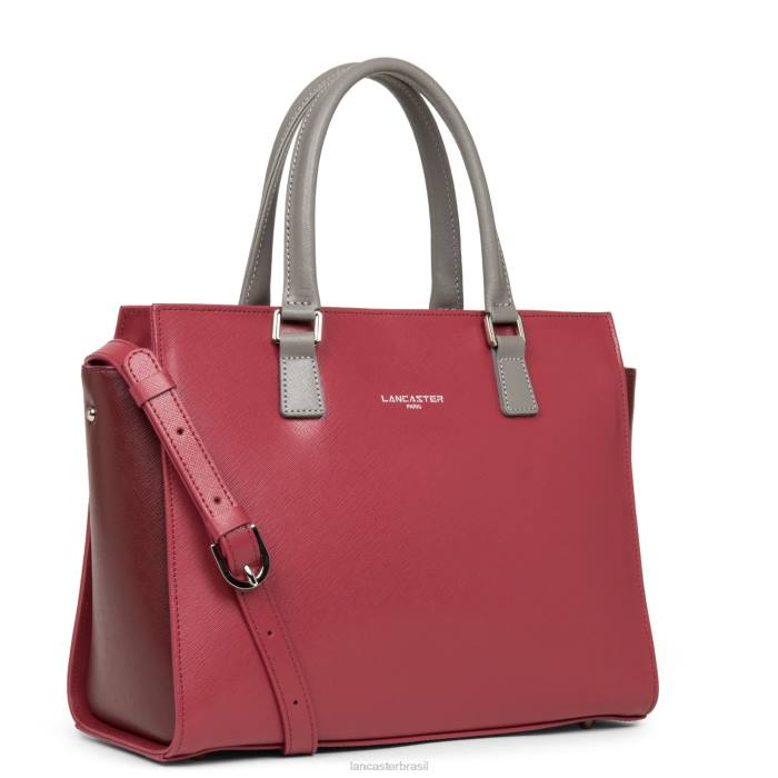 mulheres Lancaster Paris framboise-bordeaux-gris chaud bolsa saffiano intemporel RBF43168