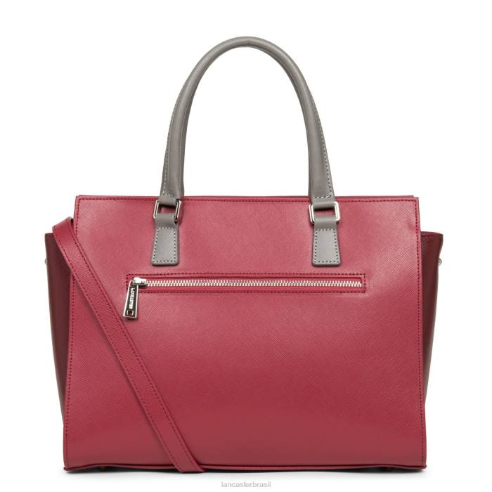 mulheres Lancaster Paris framboise-bordeaux-gris chaud bolsa saffiano intemporel RBF43168