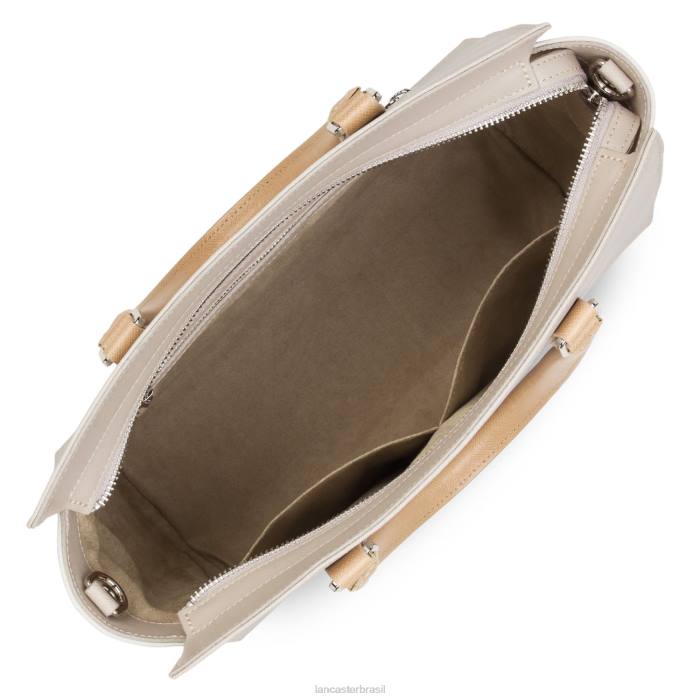 mulheres Lancaster Paris galet rose-cru-nude bolsa saffiano intemporel RBF43166