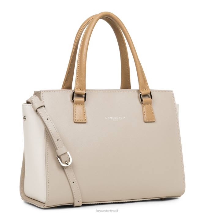mulheres Lancaster Paris galet rose-cru-nude bolsa saffiano intemporel RBF43725