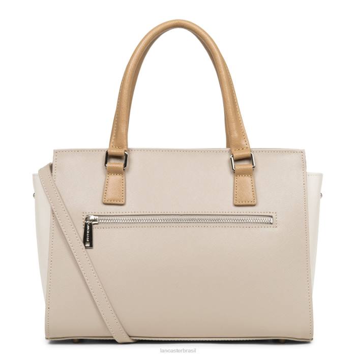 mulheres Lancaster Paris galet rose-cru-nude bolsa saffiano intemporel RBF43725