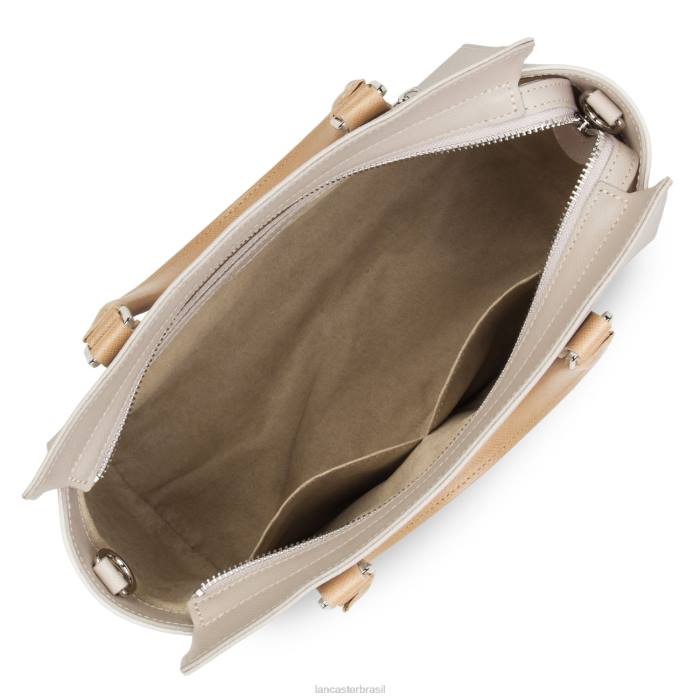 mulheres Lancaster Paris galet rose-cru-nude bolsa saffiano intemporel RBF43725