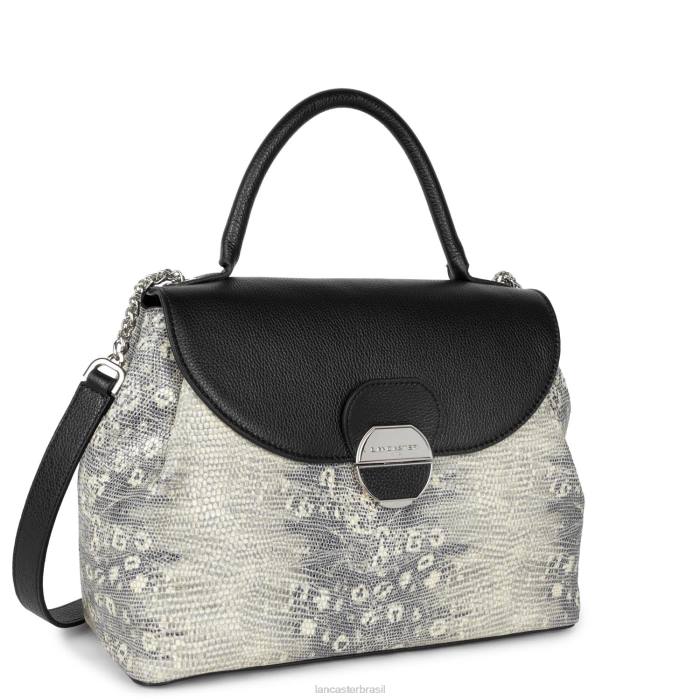 mulheres Lancaster Paris iguana negra bolsa grande pia RBF42673