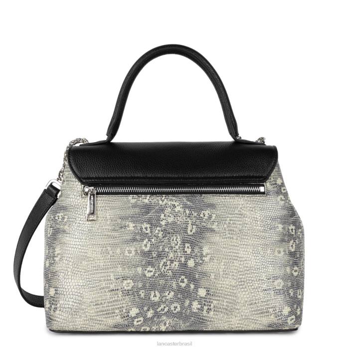 mulheres Lancaster Paris iguana negra bolsa grande pia RBF42673