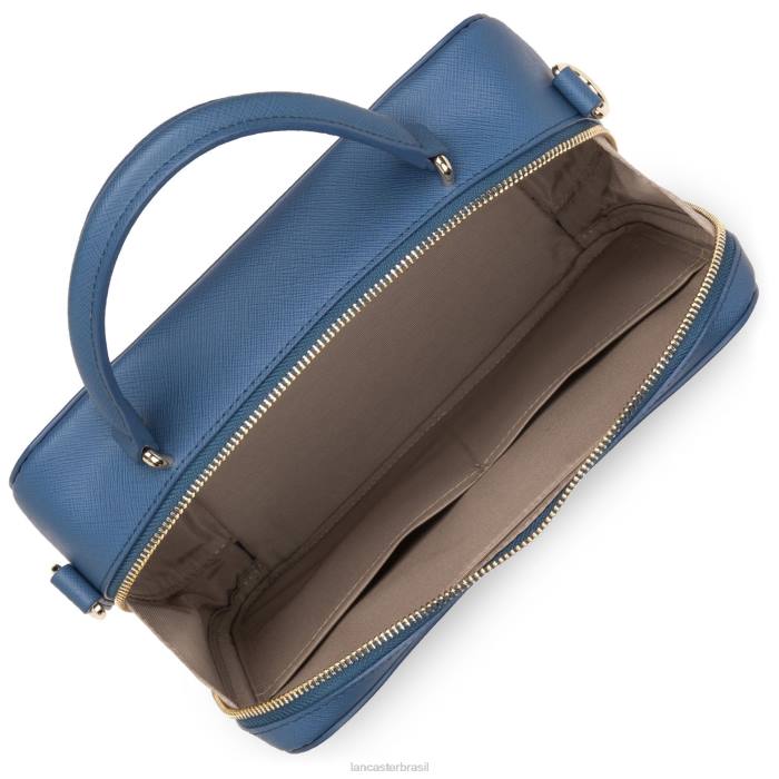 mulheres Lancaster Paris jeans azul bolsa saffiano assinatura RBF43453