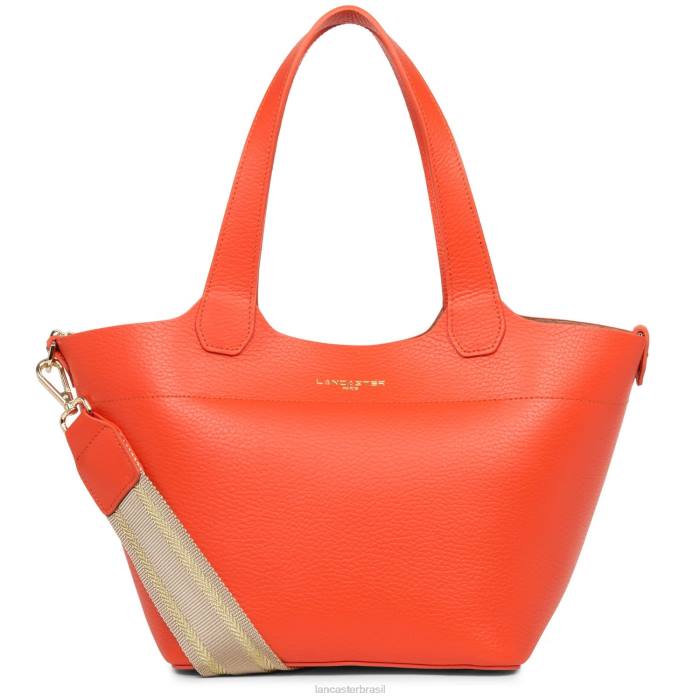 mulheres Lancaster Paris laranja-nu bolsa foulonne dupla RBF43675