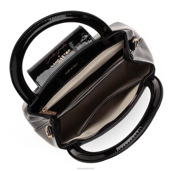 mulheres Lancaster Paris noir-vernis bolsa carla vernis RBF43191