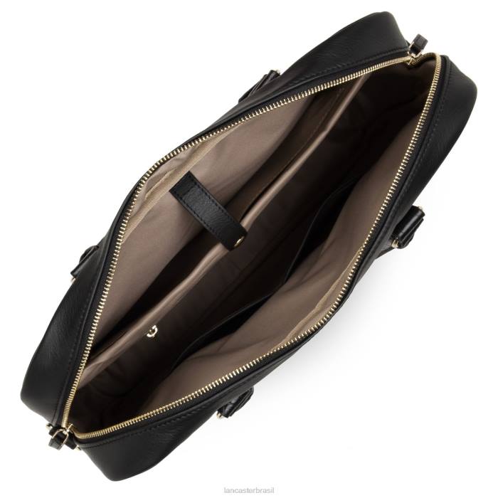 mulheres Lancaster Paris preto croco carteira porta-documentos bolsa mademoiselle business RBF43027