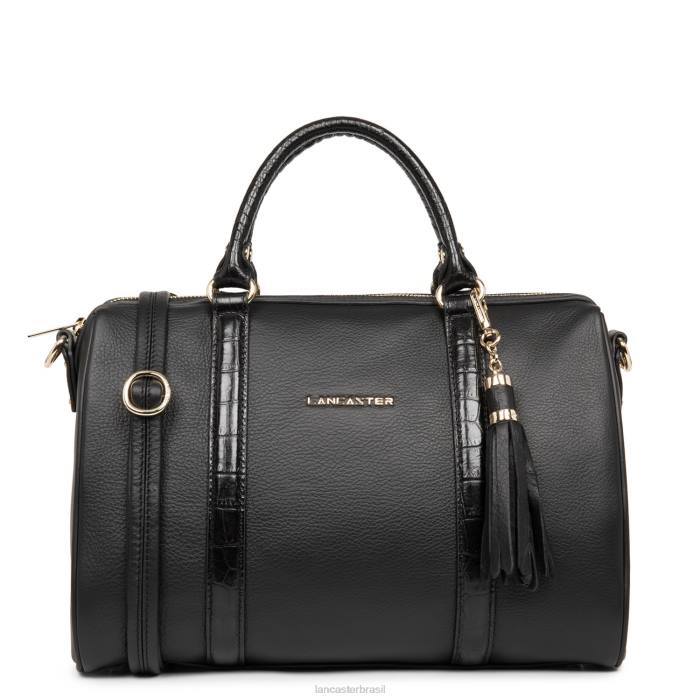 mulheres Lancaster Paris preto croco mochila grande mademoiselle ana RBF43018