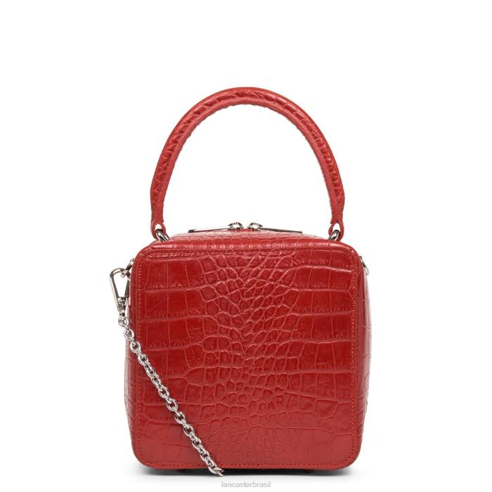 mulheres Lancaster Paris vermelho croco bolsa de caixa exótica bonnie RBF43578