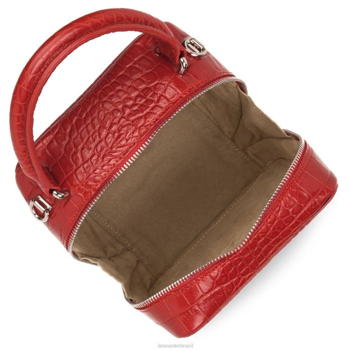 mulheres Lancaster Paris vermelho croco bolsa de caixa exótica bonnie RBF43578