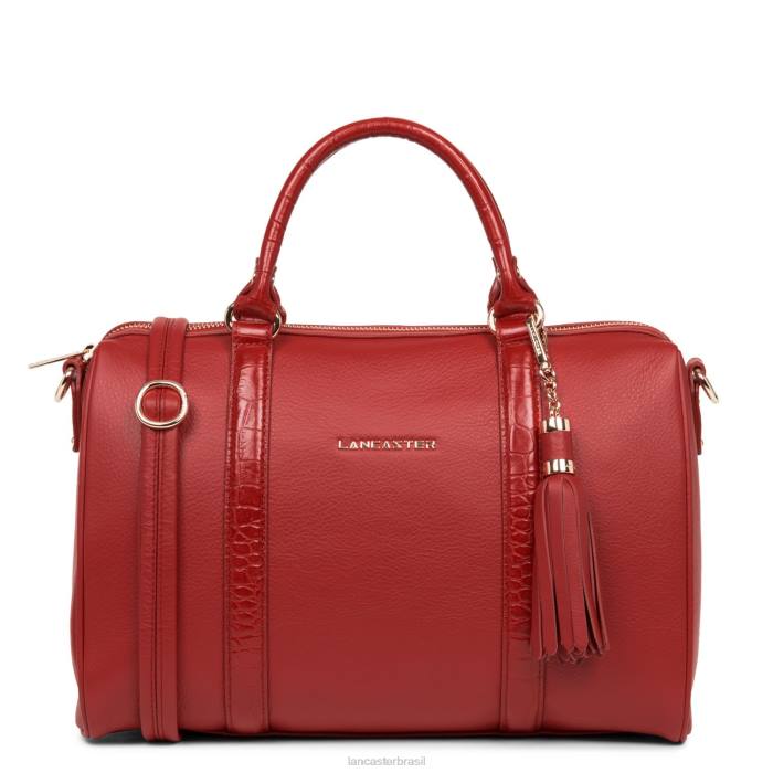 mulheres Lancaster Paris vermelho croco mochila grande mademoiselle ana RBF43020