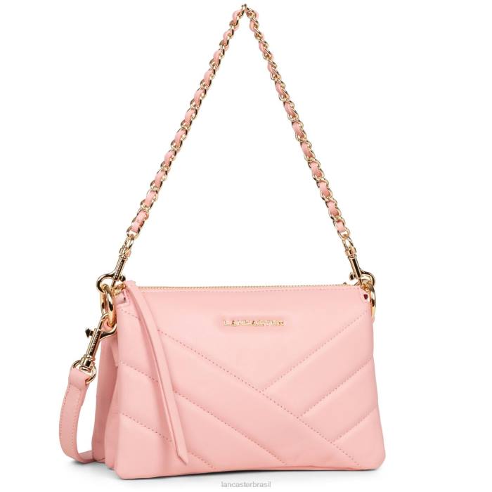 mulheres Lancaster Paris Rosa Clara clutch pequena matelassê macio RBF41030