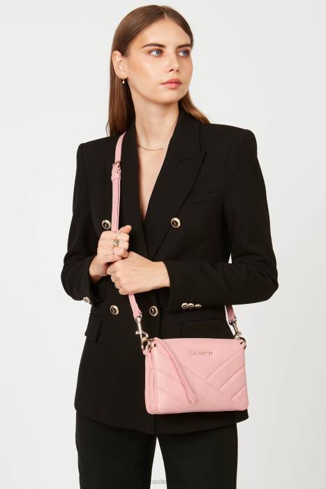 mulheres Lancaster Paris Rosa Clara clutch pequena matelassê macio RBF41030