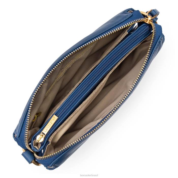 mulheres Lancaster Paris azul clutch pequena matelassê macio RBF41031