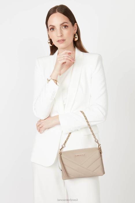 mulheres Lancaster Paris bege clutch pequena matelassê macio RBF41027