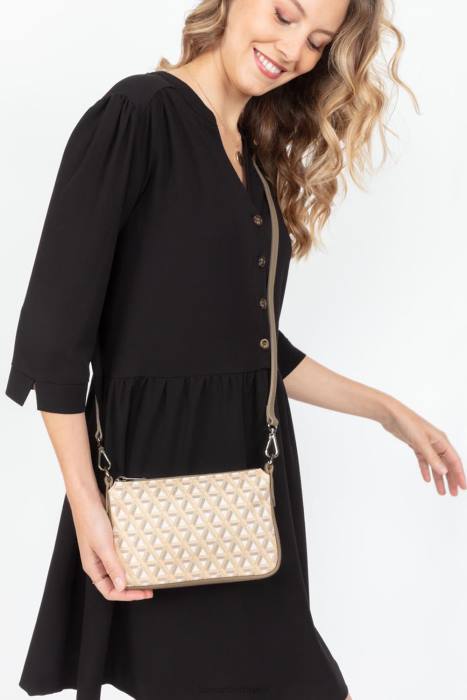 mulheres Lancaster Paris bege ícone de embreagem pequena RBF41085