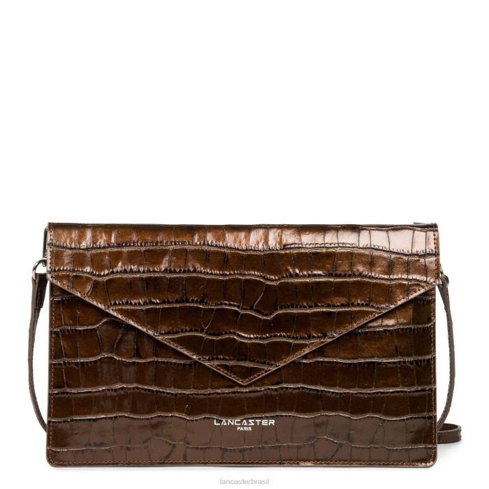 mulheres Lancaster Paris bronze clutch exótica croco RBF41163