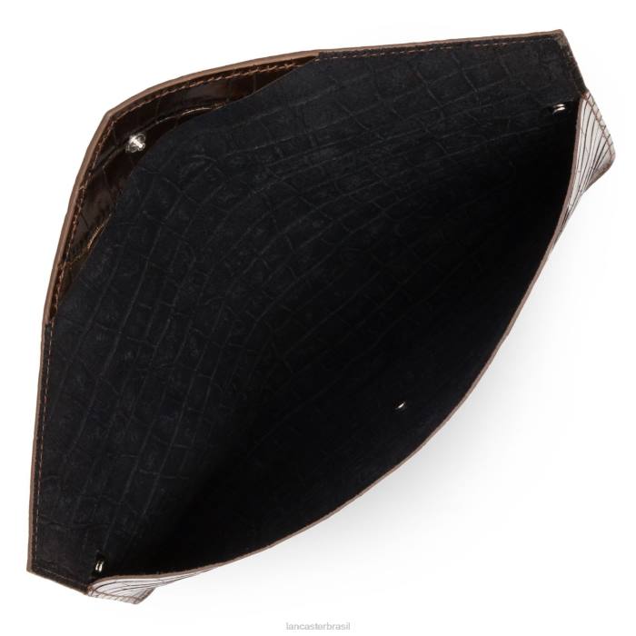 mulheres Lancaster Paris bronze clutch exótica croco RBF41163