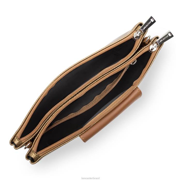 mulheres Lancaster Paris bronze-jaune-camelo Maya de embreagem dupla RBF4674