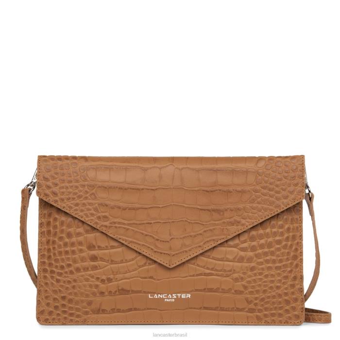 mulheres Lancaster Paris camelo clutch exótica croco RBF41171
