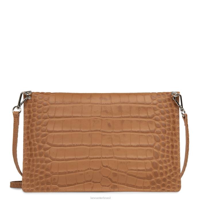 mulheres Lancaster Paris camelo clutch exótica croco RBF41171