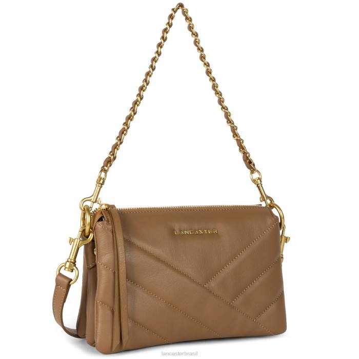 mulheres Lancaster Paris camelo clutch pequena matelassê macio RBF41017