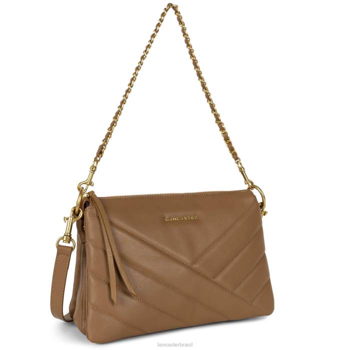 mulheres Lancaster Paris camelo m clutch matelassê macio RBF41233