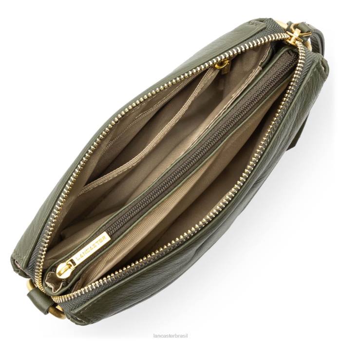 mulheres Lancaster Paris caqui clutch pequena matelassê macio RBF41025