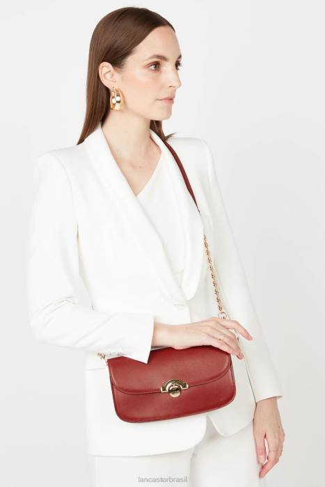 mulheres Lancaster Paris carmim clutch paris medaille RBF41258