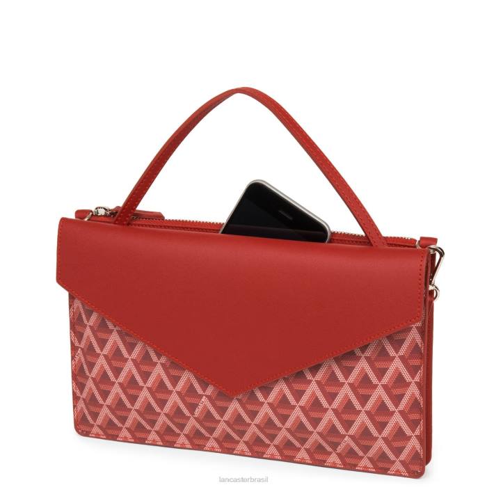 mulheres Lancaster Paris carmim ícone de embreagem RBF41175