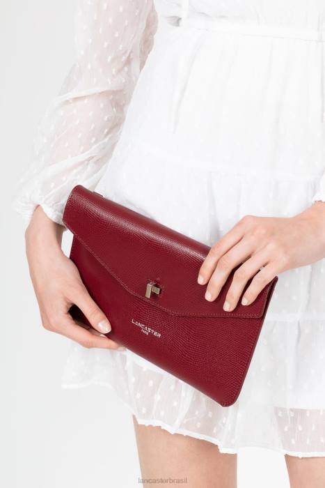 mulheres Lancaster Paris carmim embreagem lucertola RBF41126