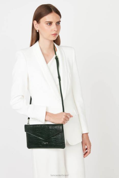 mulheres Lancaster Paris floresta verde clutch exótica lezard & croco fr RBF41257