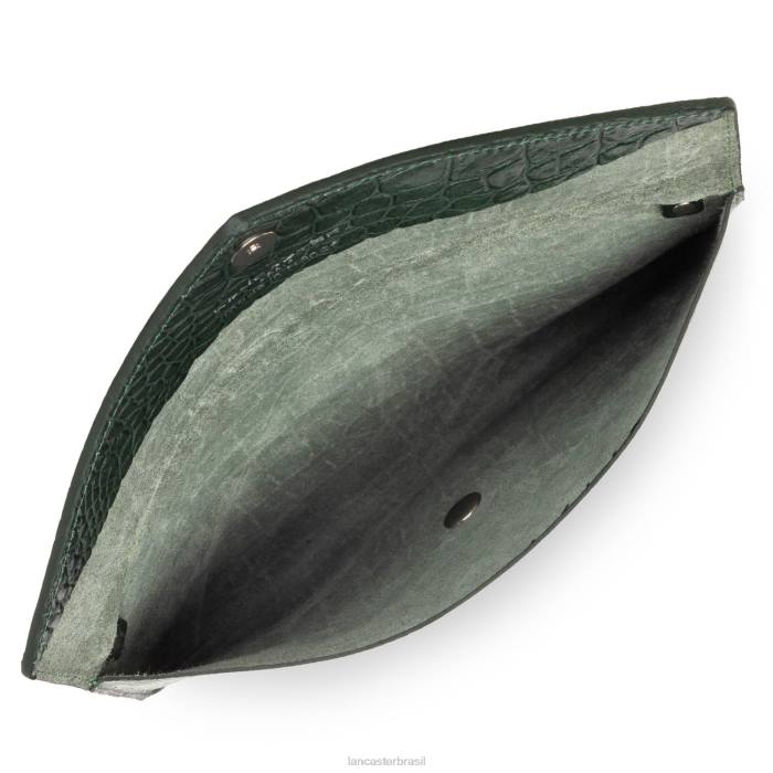 mulheres Lancaster Paris floresta verde clutch exótica lezard & croco fr RBF41257