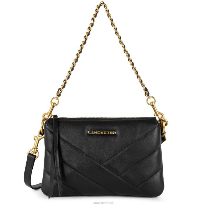 mulheres Lancaster Paris preto clutch pequena matelassê macio RBF41020